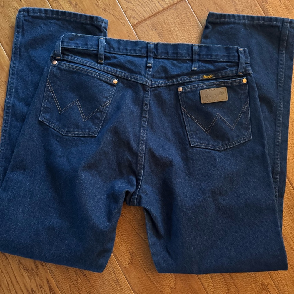 Wrangler Original Fit Straight Denim Jeans Men’s 38x34 13MWZ Cowboy Cut Western